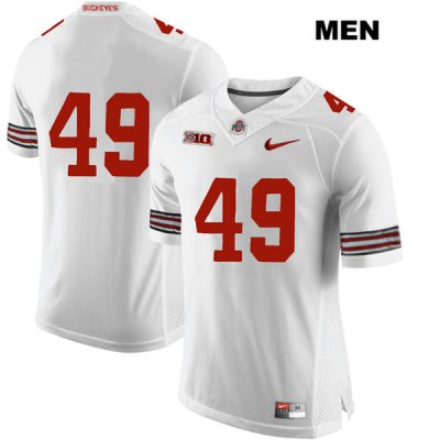 Men's NCAA Ohio State Buckeyes Liam McCullough #49 College Stitched No Name Authentic Nike White Football Jersey EC20R16NH